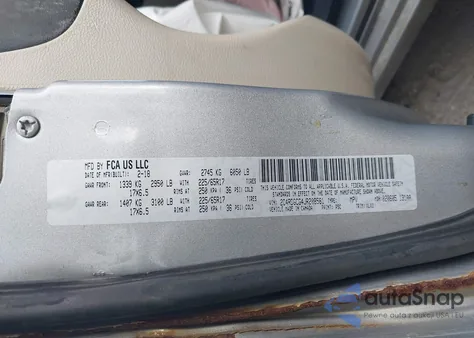 2018 Dodge Grand Caravan Sxt из США, поврежденный, VIN 2C4RDGCG4JR208581